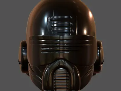 Gas mask helmet 3d model scifi Low-poly  Low-poly 3D model 553
