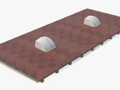 Mounted Roof Vent Cover with Louvered Grille 3D model