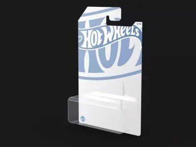Hot wheels blister packaging long card polestar design Low-poly 3D model