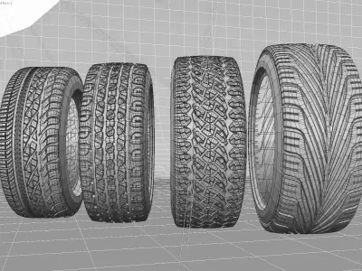 Tire car 3D Model  3D model
