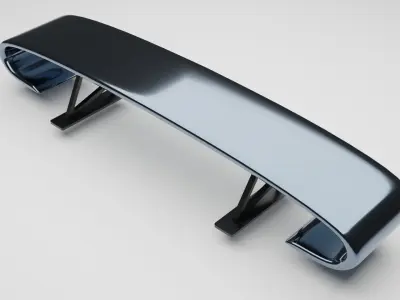 Sculpted for Excellence - Unleash the Power of our Car Spoilers Low-poly 3D model
