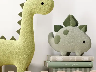 Crate and Barrel Wooden Easel Dollhouse and Decor for Kids 02 3D model