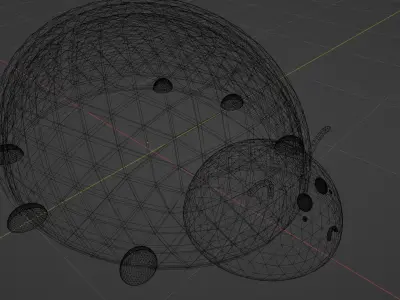 Cute colorado beetle 3D model