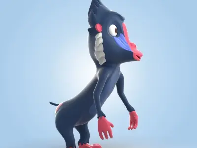 Mandrill 3D model