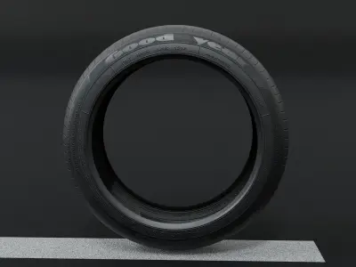 Good Year Lowpoly Tire 02 Low-poly 3D model