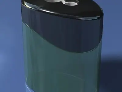 Clear Plastic Pencil Sharpener Free 3D model