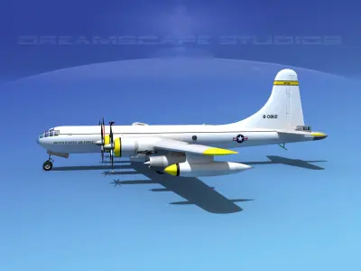 Boeing KB-50 Superfortress Tanker V01 3D model