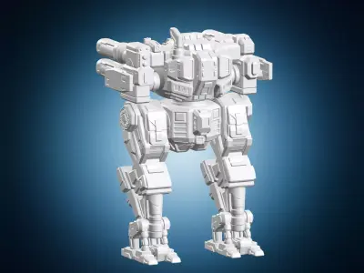 BattleMech Marauder Science Fiction Miniature 3D print model