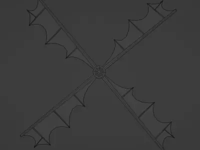 WindMill Skin Sails Free low-poly 3D model