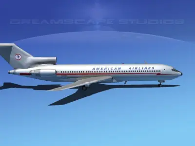 Boeing 727-200 American Airlines 1 3D model