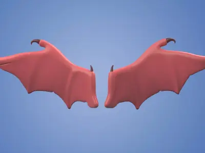 wings animal bird wing feather 3D model