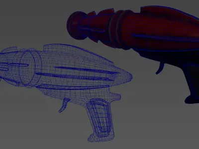 Sci-Fi Ray gun Low-poly 3D model