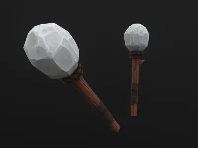 Primitive Stone Blunt Low-poly 3D model