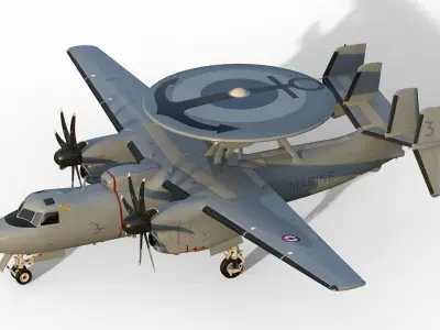 E-2 Hawkeye 3D model