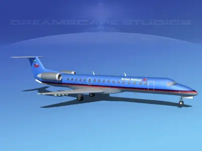 Embraer ERJ-145 British Midland 3D model