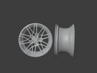 Car Rim Low-poly 3D model