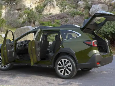 Subaru Outback 2025 Green 3D model