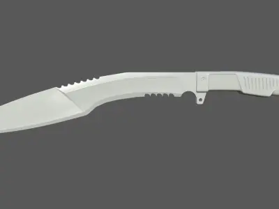 Kukri Knife PBR Game Ready Low Ploy Low-poly 3D model