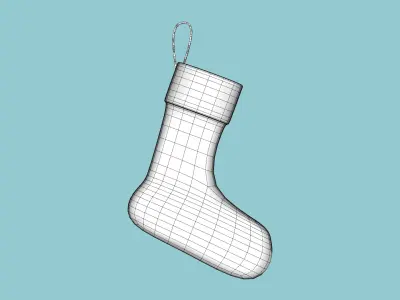 Christmas Socks Free low-poly 3D model
