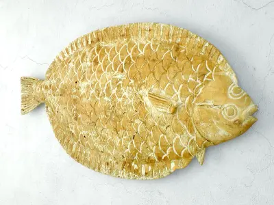 Monumental American Country Style Hanging Fish Sculpture 3D model