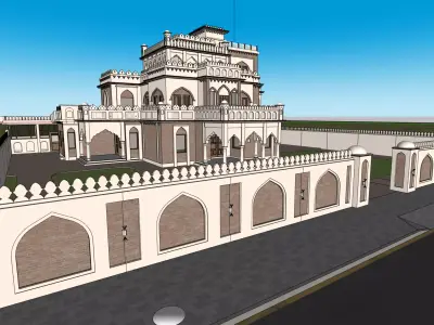 Traditional Haveli style house 3D model