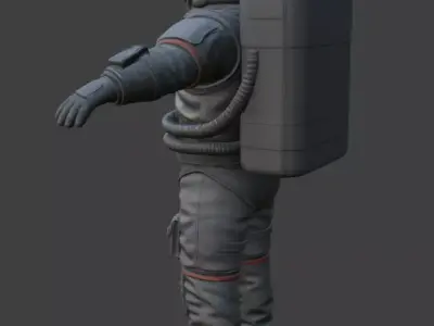 Realistic Astronaut Space Suit 3D model shop