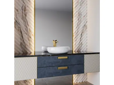 Bathroom furniture 01 Free 3D model