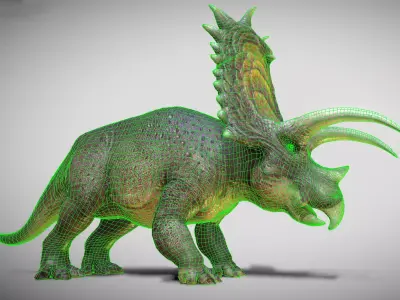 Pentaceratops V2 Low-poly 3D model
