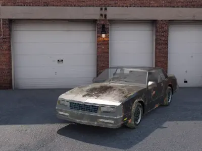 old classic monte carlo ss 1986 Free low-poly 3D model