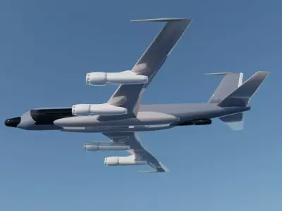 RC-135S Style Military Jet - Custom 1950s Transport Low-poly 3D model