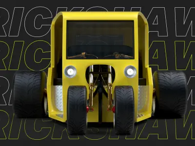 Hot Rod Rickshaw Low-poly 3D model