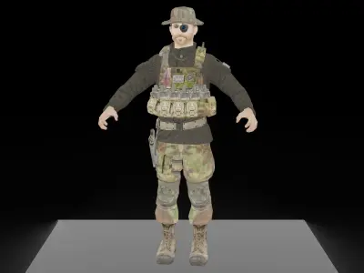 Captain Price COD4 MW Low-poly 3D model