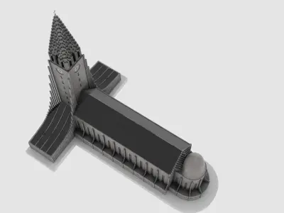 Hallgrimskirkja Iceland Reykjavik - Church of Hallgrimur 3D model