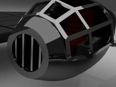 Spacecraft star wars Low-poly 3D model