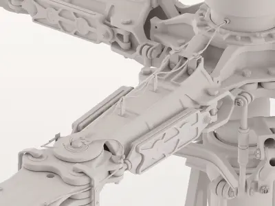 Apache Helicopter Rotor 3D model