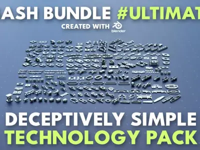Simple Kitbash Bundle Ultimate Pack 2 3D model