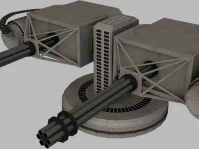 Bulletstorm gun variations Low-poly 3D model