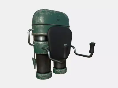 Jetpack C10 Dark Green - SciFi Character Design Low-poly 3D model
