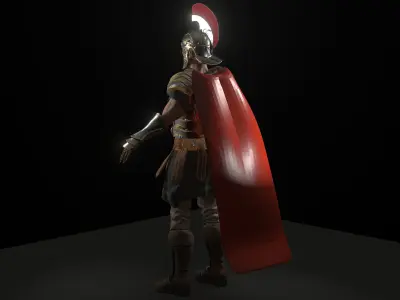 Roman Soldier  Low-poly 3D model