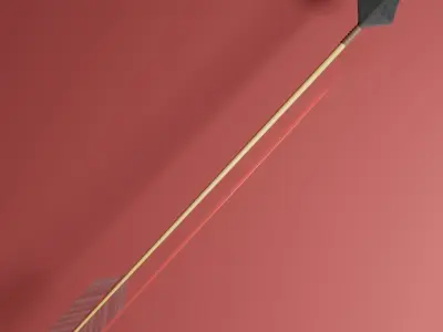 Arrow with stone 3D model