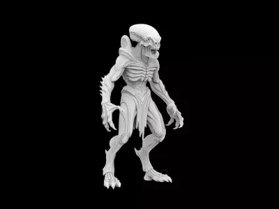 Alien Monster 3D Print Model Sci-Fi Extraterrestrial Creature 3D print model purchase