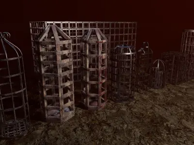 Inquisition - Cages Low-poly 3D model