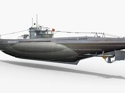 German U-BOAT Type VII 3D model