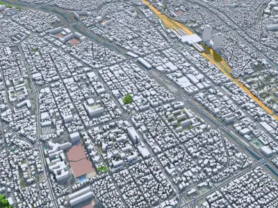 Daejeon City in South Korea 3D model