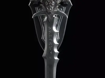 Frostmourne sword Free low-poly 3D model