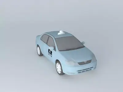Bluebird taxi Free 3D model