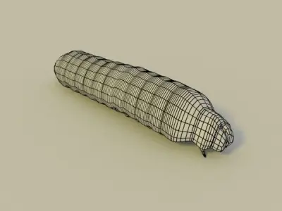 Monarch Larva 3D model