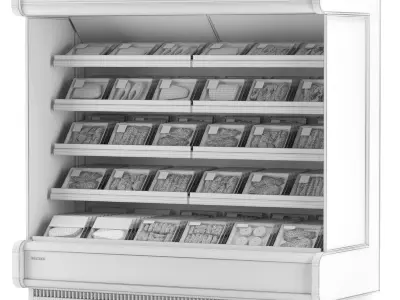 Display refrigerator 3D model