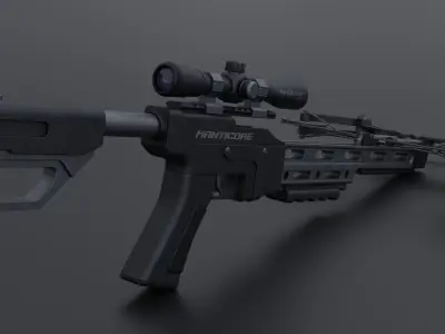 Military Crossbow Low-poly 3D model