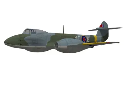 Gloster Meteor F1 3D model
